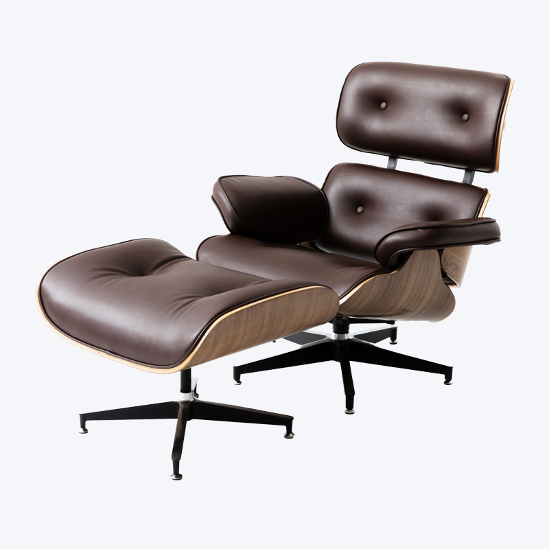 Klasické eames lounge chair dřevěné křeslo a otoman GK85