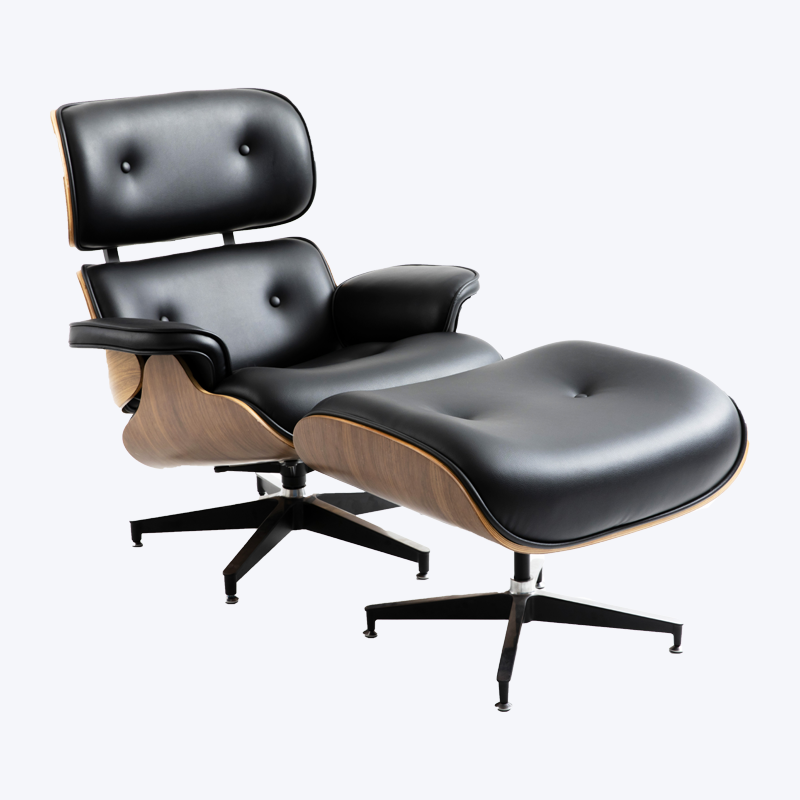 Klasické eames lounge chair dřevěné křeslo a otoman GK85